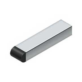 Deltana [BDSR40U26] Solid Brass Door Baseboard Bumper - Half Cylinder Tip - Polished Chrome Finish - 4" L