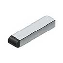 Deltana [BDSR40U26] Solid Brass Door Baseboard Bumper - Half Cylinder Tip - Polished Chrome Finish - 4&quot; L