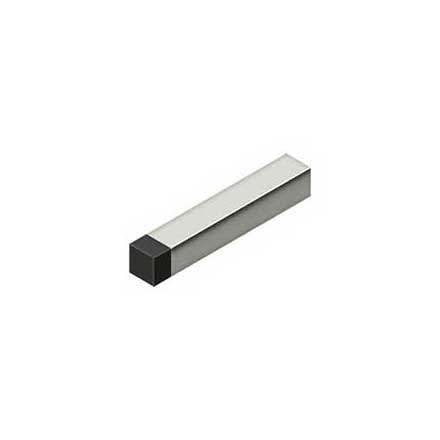 Deltana [BDSS40U14] Solid Brass Door Baseboard Bumper - Modern Square - Polished Nickel Finish - 4" L