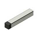 Deltana [BDSS40U14] Solid Brass Door Baseboard Bumper - Modern Square - Polished Nickel Finish - 4&quot; L