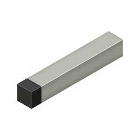 Deltana [BDSS40U15] Solid Brass Door Baseboard Bumper - Modern Square - Brushed Nickel Finish - 4" L
