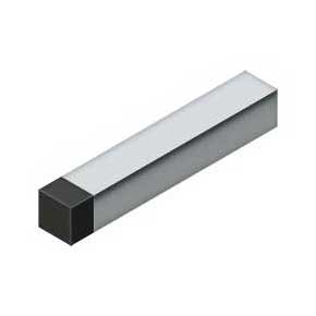 Deltana [BDSS40U26] Solid Brass Door Baseboard Bumper - Modern Square - Polished Chrome Finish - 4" L