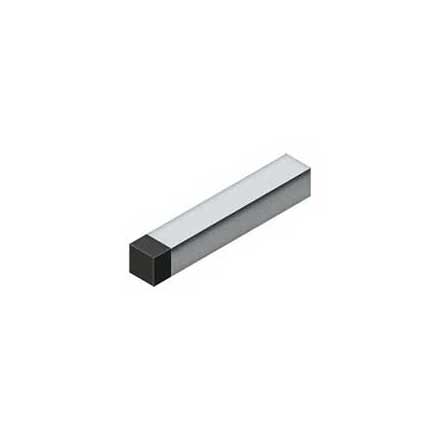 Deltana [BDSS40U26] Solid Brass Door Baseboard Bumper - Modern Square - Polished Chrome Finish - 4&quot; L