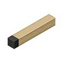 Deltana [BDSS40U4] Solid Brass Door Baseboard Bumper - Modern Square - Brushed Brass Finish - 4&quot; L