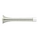 Deltana [SDS375U14] Steel Door Baseboard Bumper - Heavy Duty Spring - Polished Nickel Finish - 3 3/4&quot; L