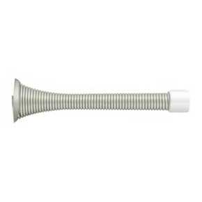 Deltana [SDS375U15] Steel Door Baseboard Bumper - Heavy Duty Spring - Brushed Nickel Finish - 3 3/4" L