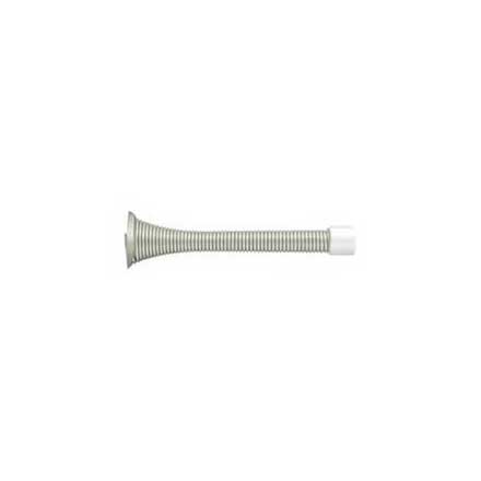 Deltana [SDS375U15] Steel Door Baseboard Bumper - Heavy Duty Spring - Brushed Nickel Finish - 3 3/4&quot; L
