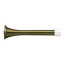 Deltana [SDS375U5] Steel Door Baseboard Bumper - Heavy Duty Spring - Antique Brass Finish - 3 3/4&quot; L