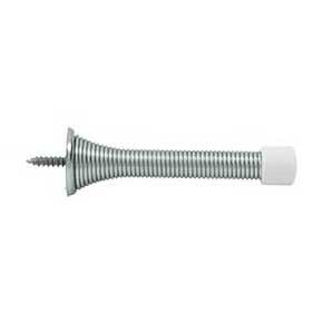 Deltana [SDS3U26] Steel Door Baseboard Bumper - Light Duty Spring - Polished Chrome Finish - 3 1/4" L