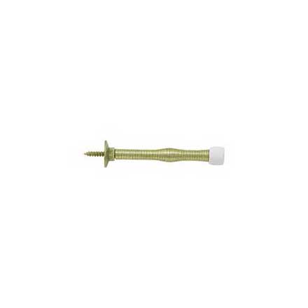 Deltana [SDS3U3] Steel Door Baseboard Bumper - Light Duty Spring - Polished Brass Finish - 3 1/4&quot; L