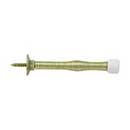 Deltana [SDS3U3] Steel Door Baseboard Bumper - Light Duty Spring - Polished Brass Finish - 3 1/4&quot; L