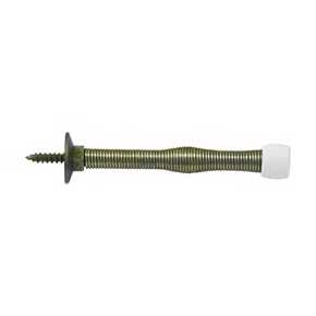 Deltana [SDS3U5] Steel Door Baseboard Bumper - Light Duty Spring - Antique Brass Finish - 3 1/4" L