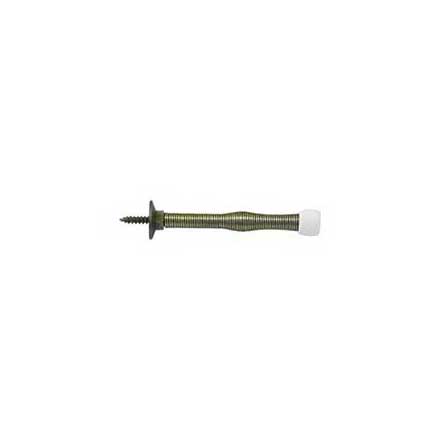 Deltana [SDS3U5] Steel Door Baseboard Bumper - Light Duty Spring - Antique Brass Finish - 3 1/4" L