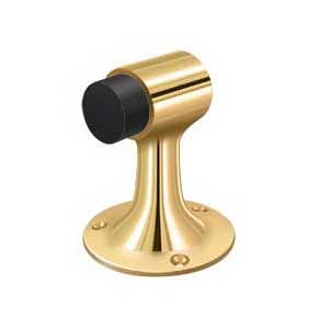 Deltana [DSF3225CR003] Solid Brass Door Floor Bumper - Heavy Duty - Polished Brass (PVD) Finish - 3" L