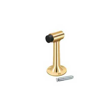 Deltana [DSF600CR003] Solid Brass Door Floor Bumper - Heavy Duty - Polished Brass (PVD) Finish - 6" L