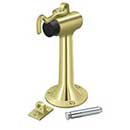 Deltana [DSF630U3] Solid Brass Door Floor Bumper - Heavy Duty w/ Hook - Polished Brass Finish - 6" L