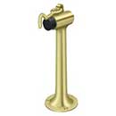 Deltana [DSF830U3] Solid Brass Door Floor Bumper - Heavy Duty w/ Hook - Polished Brass Finish - 8&quot; L