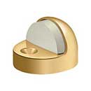 Deltana [DSHP916CR003] Solid Brass Door Dome Floor Bumper - High Profile - Polished Brass (PVD) Finish - 1 3/8" H