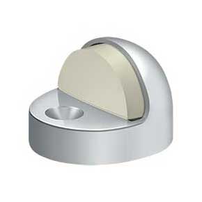 Deltana [DSHP916U26] Solid Brass Door Dome Floor Bumper - High Profile - Polished Chrome Finish - 1 3/8" H