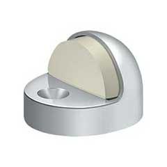 Deltana [DSHP916U26] Solid Brass Door Dome Floor Bumper - High Profile - Polished Chrome Finish - 1 3/8&quot; H