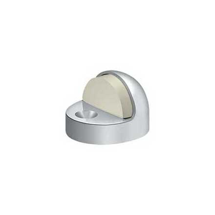 Deltana [DSHP916U26] Solid Brass Door Dome Floor Bumper - High Profile - Polished Chrome Finish - 1 3/8&quot; H