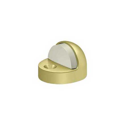 Deltana [DSHP916U3] Solid Brass Door Dome Floor Bumper - High Profile - Polished Brass Finish - 1 3/8" H