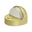Deltana [DSHP916U3] Solid Brass Door Dome Floor Bumper - High Profile - Polished Brass Finish - 1 3/8&quot; H