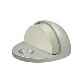 Deltana [DSLP316U15] Solid Brass Door Dome Floor Bumper - Low Profile - Brushed Nickel Finish - 1" H