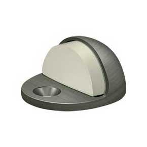 Deltana [DSLP316U15A] Solid Brass Door Dome Floor Bumper - Low Profile - Antique Nickel Finish - 1" H