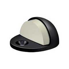 Deltana [DSLP316U19] Solid Brass Door Dome Floor Bumper - Low Profile - Paint Black Finish - 1&quot; H