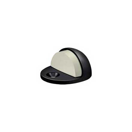 Deltana [DSLP316U19] Solid Brass Door Dome Floor Bumper - Low Profile - Paint Black Finish - 1&quot; H