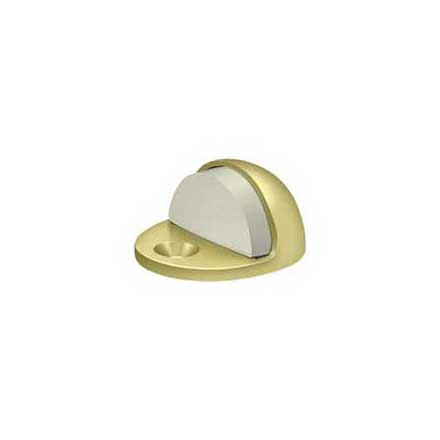 Deltana [DSLP316U3] Solid Brass Door Dome Floor Bumper - Low Profile - Polished Brass Finish - 1" H