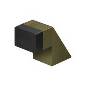 Deltana [FDB125U5] Solid Brass Door Universal Floor Bumper - Contemporary - Antique Brass Finish - 1 1/4" L
