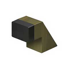 Deltana [FDB125U5] Solid Brass Door Universal Floor Bumper - Contemporary - Antique Brass Finish - 1 1/4&quot; L
