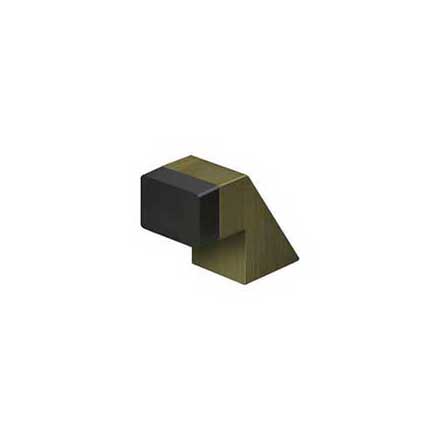 Deltana [FDB125U5] Solid Brass Door Universal Floor Bumper - Contemporary - Antique Brass Finish - 1 1/4" L