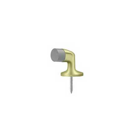 Deltana [FDB138U3-UNL] Solid Brass Door Floor Bumper - Polished Brass (Unlacquered) Finish - 1 3/8" L