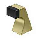 Deltana [FDB250U3-UNL] Solid Brass Door Universal Floor Bumper - Contemporary - Polished Brass (Unlacquered) Finish - 2 1/2" L
