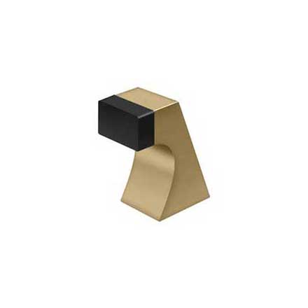Deltana [FDB250U4] Solid Brass Door Universal Floor Bumper - Contemporary - Brushed Brass Finish - 2 1/2" L