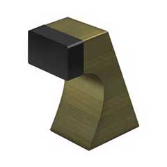 Deltana [FDB250U5] Solid Brass Door Universal Floor Bumper - Contemporary - Antique Brass Finish - 2 1/2&quot; L
