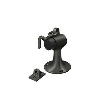 Deltana [SAHF358U10B] Solid Brass Door Floor Bumper - Hook &amp; Eye - Oil Rubbed Bronze Finish - 3 3/4" L