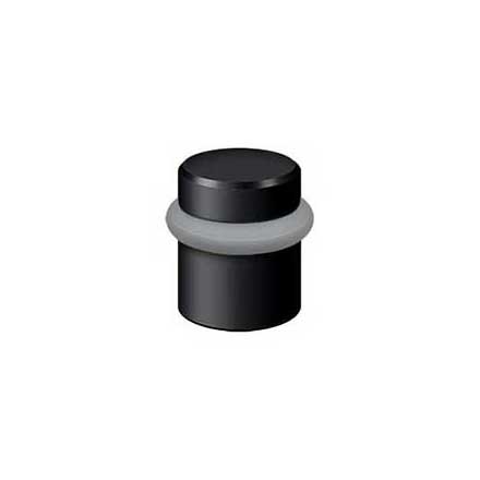 Deltana [UFB4505U19] Solid Brass Door Universal Floor Bumper - Round - Paint Black Finish - 1 1/2" L
