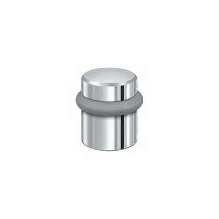 Deltana [UFB4505U26] Solid Brass Door Universal Floor Bumper - Round - Polished Chrome Finish - 1 1/2" L