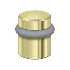 Deltana [UFB4505U3-UNL] Solid Brass Door Universal Floor Bumper - Round - Polished Brass (Unlacquered) Finish - 1 1/2&quot; L