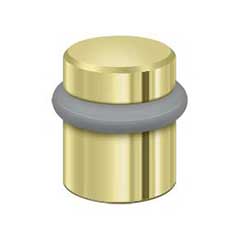 Deltana [UFB4505U3] Solid Brass Door Universal Floor Bumper - Round - Polished Brass Finish - 1 1/2&quot; L