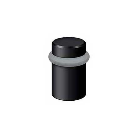 Deltana [UFB5000U19] Solid Brass Door Universal Floor Bumper - Round - Paint Black Finish - 2" L