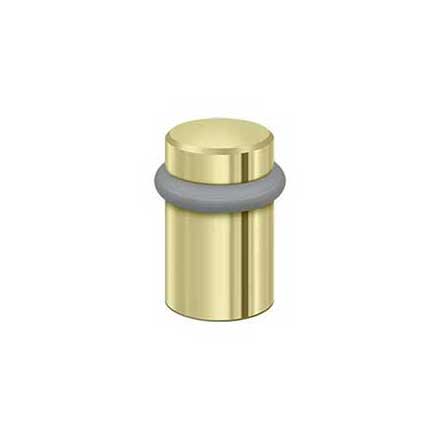 Deltana [UFB5000U3-UNL] Solid Brass Door Universal Floor Bumper - Round - Polished Brass (Unlacquered) Finish - 2&quot; L