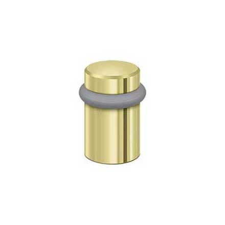 Deltana [UFB5000U3] Solid Brass Door Universal Floor Bumper - Round - Polished Brass Finish - 2&quot; L