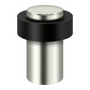 Deltana [UFB7500U14] Solid Brass Door Universal Floor Bumper - Heavy Duty Round - Polished Nickel Finish - 1 1/2" Dia.