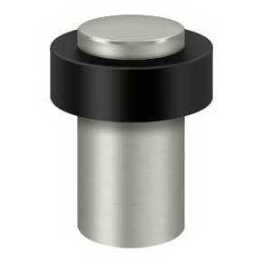 Deltana [UFB7500U15] Solid Brass Door Universal Floor Bumper - Heavy Duty Round - Brushed Nickel Finish - 1 1/2" Dia.