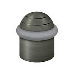 Deltana [UFBD4505U15A] Solid Brass Door Universal Floor Bumper - Round Dome Cap - Antique Nickel Finish - 1 5/8&quot; L